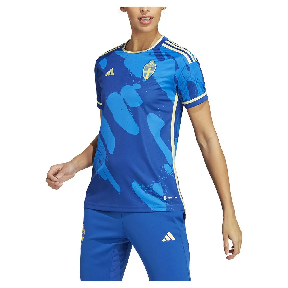 ADIDAS Sweden 22/23 Woman Short Sleeve T-Shirt Away 3 ADIDAS Sweden 22/23 Woman Short Sleeve T-Shirt Away