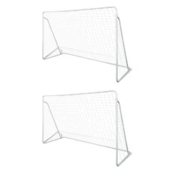 VIDAXL Football Goal Nets Steel 2 Units