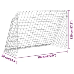 VIDAXL Football Goal With Net 180X90X120Cm 15 VIDAXL Football Goal With Net 180X90X120Cm -Softee Sport Zone vidaxl football goal with net 180x90x120cm 6