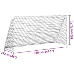 VIDAXL Football Goal With Net 366x122x182cm 12 VIDAXL Football Goal With Net 366x122x182cm -Softee Sport Zone vidaxl football goal with net 366x122x182cm 3