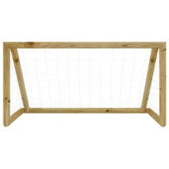 VIDAXL Impregnated Pinewood Football Goal With Net 160X100X80Cm -Softee Sport Zone vidaxl impregnated pinewood football goal with net 160x100x80cm 1