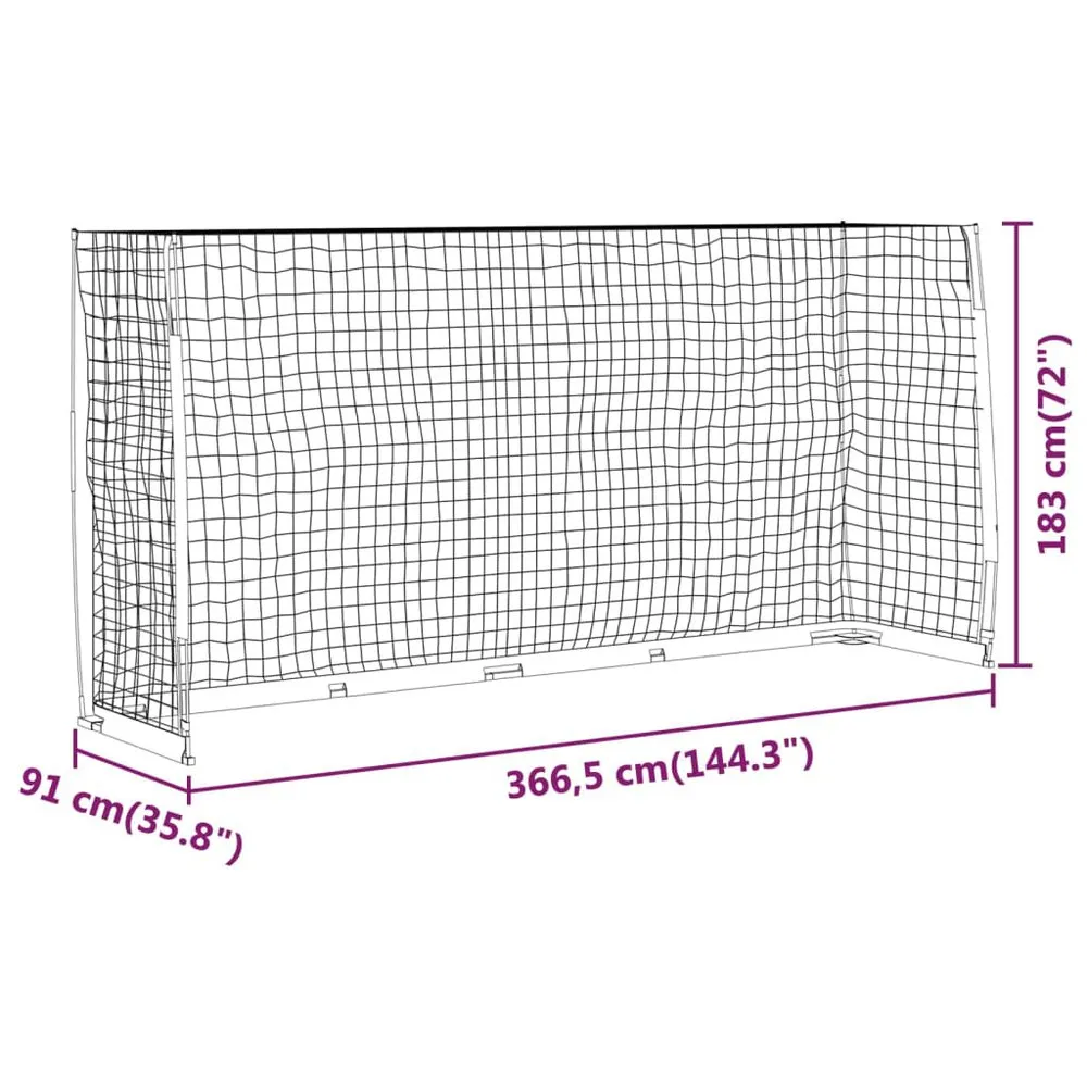VIDAXL Soccer Goal 366.5X91X183Cm 6 VIDAXL Soccer Goal 366.5X91X183Cm - Image 4